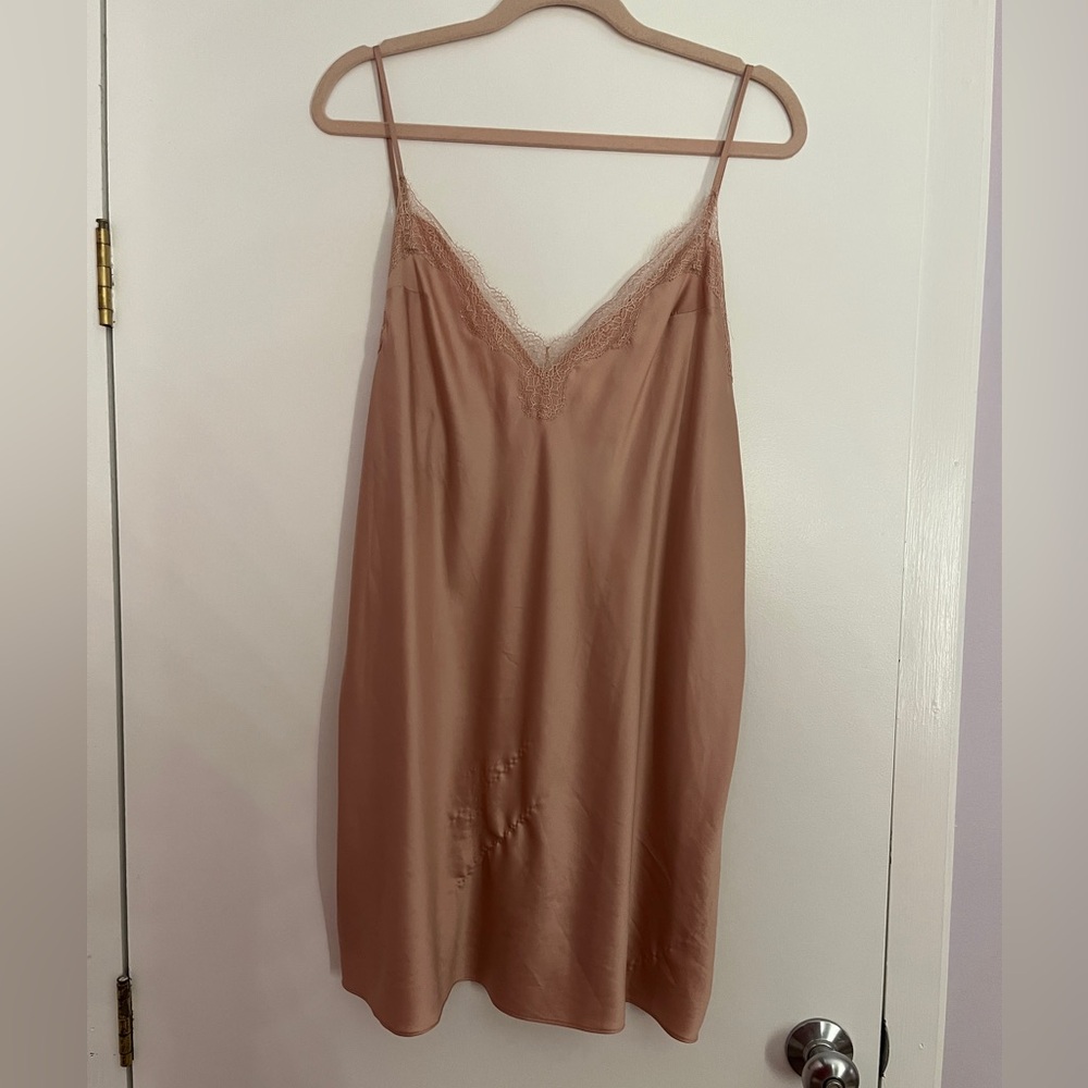 Victoria's Secret Blush Slip with Lace Detail - thread damage